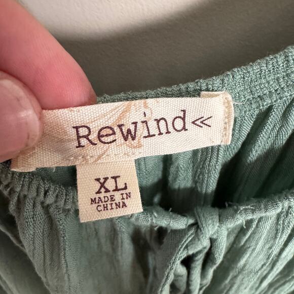 Rewind Juniors Short Sleeve Textured Hi Low Midi Dress US Girl's XL - Picture 6 of 9